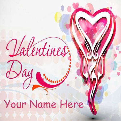 Happy Valentines Day Lovely Heart Wishes Name Pictures - Love Name Pics